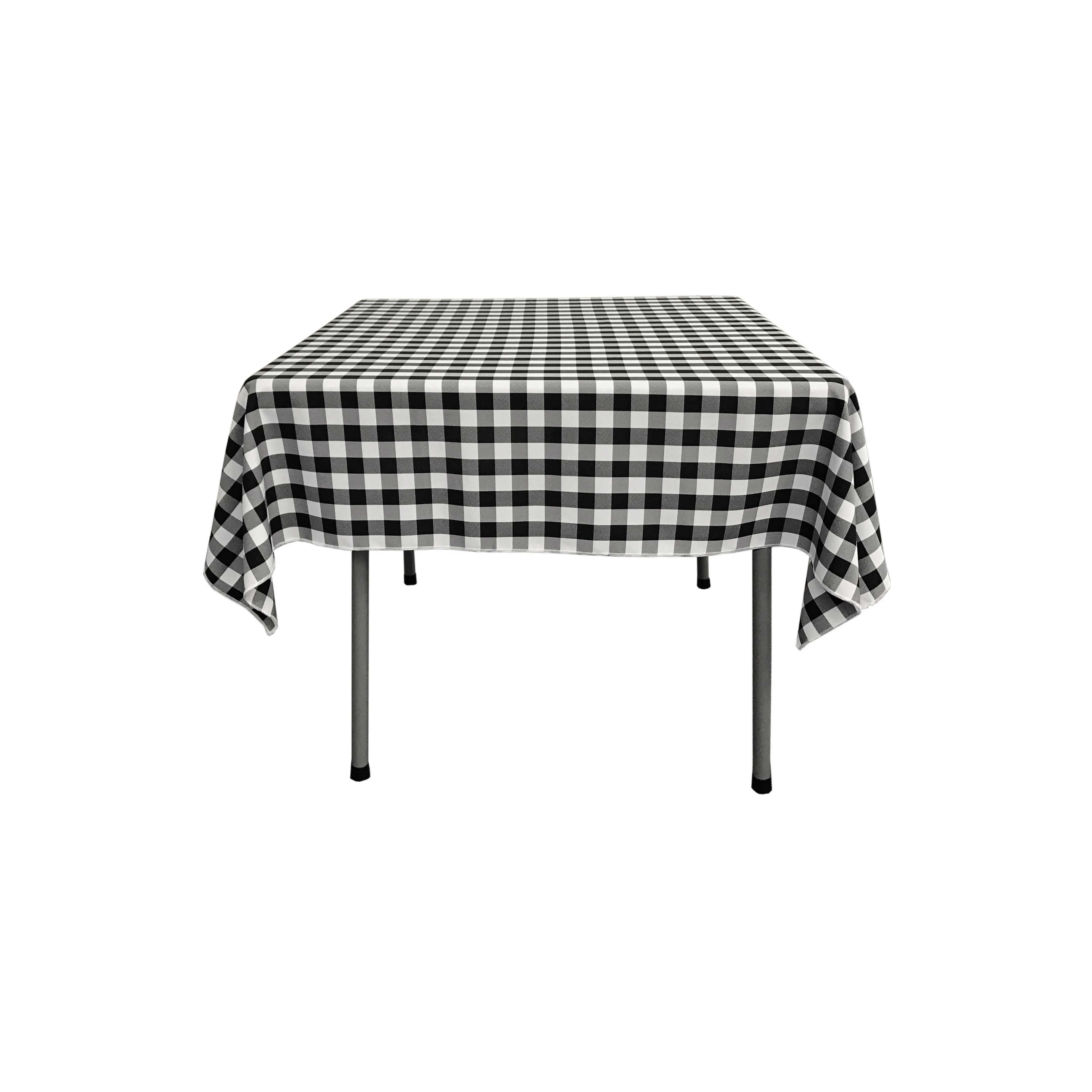 Checkered Square Tablecloth 58 by 58-Inch