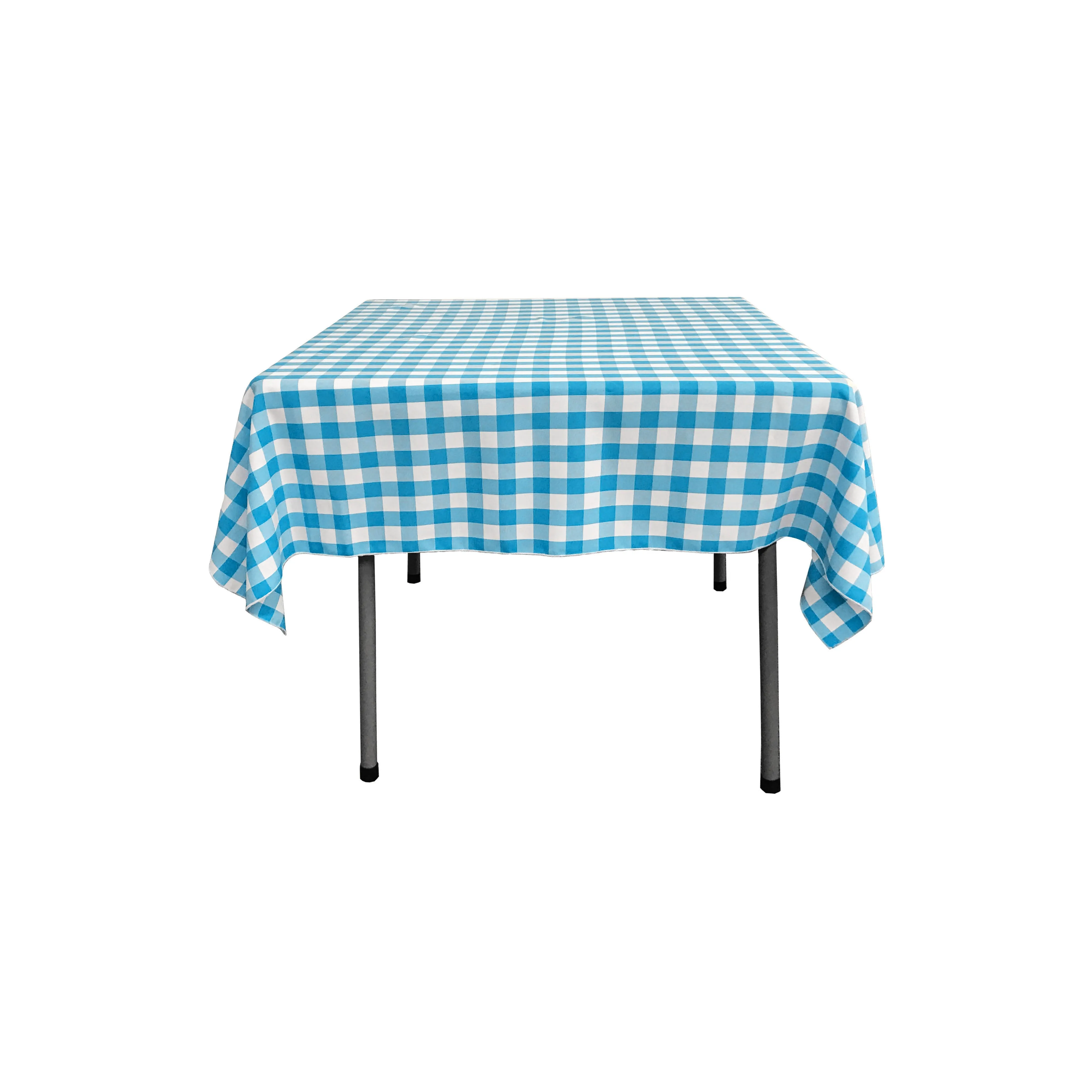Checkered Square Tablecloth 58 by 58-Inch