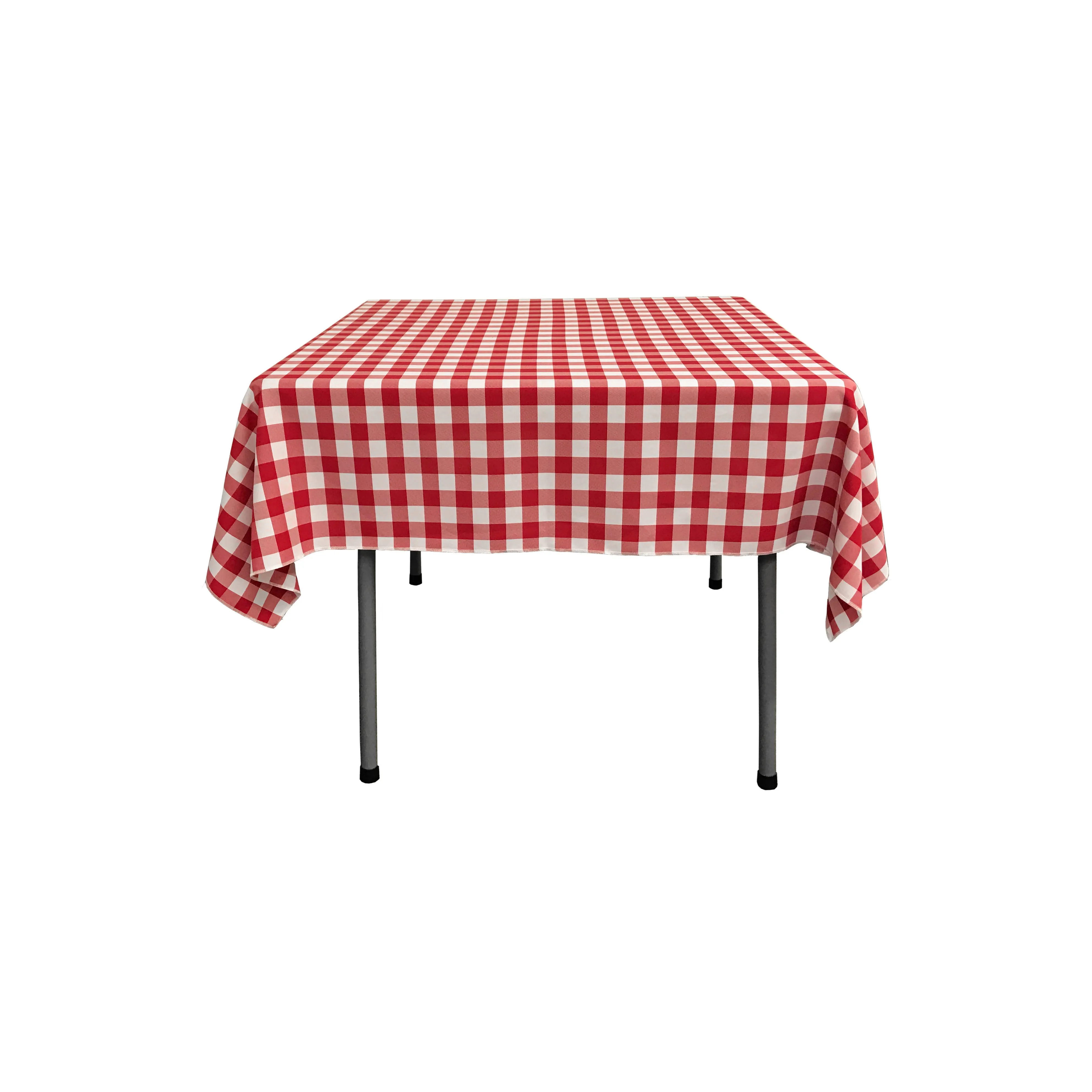 Checkered Square Tablecloth 58 by 58-Inch