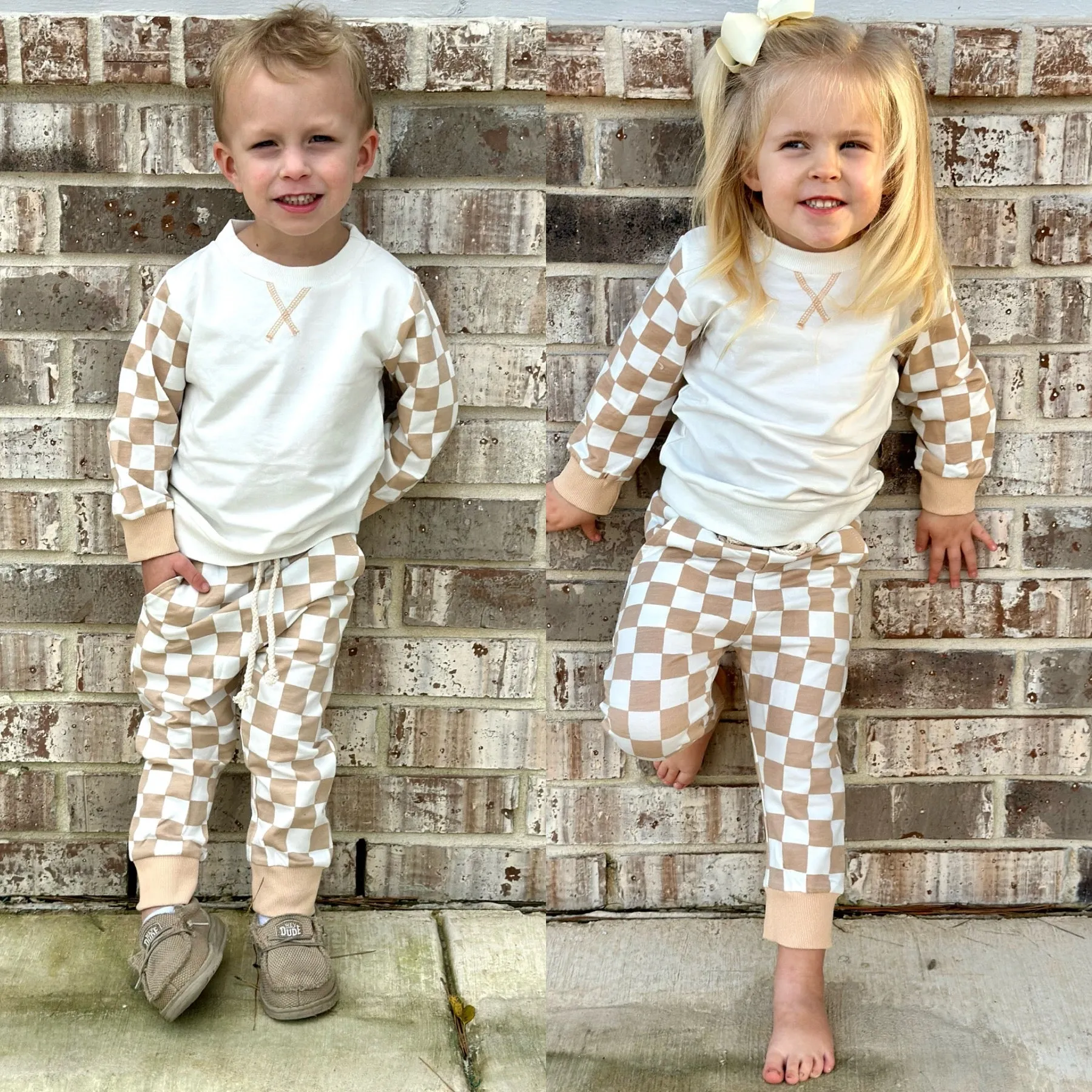 Checkered Unisex Toddler Set