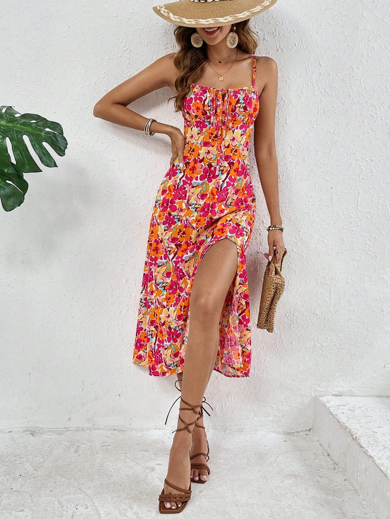 Cherry Vibes: Vestido de verano floral para mujer en