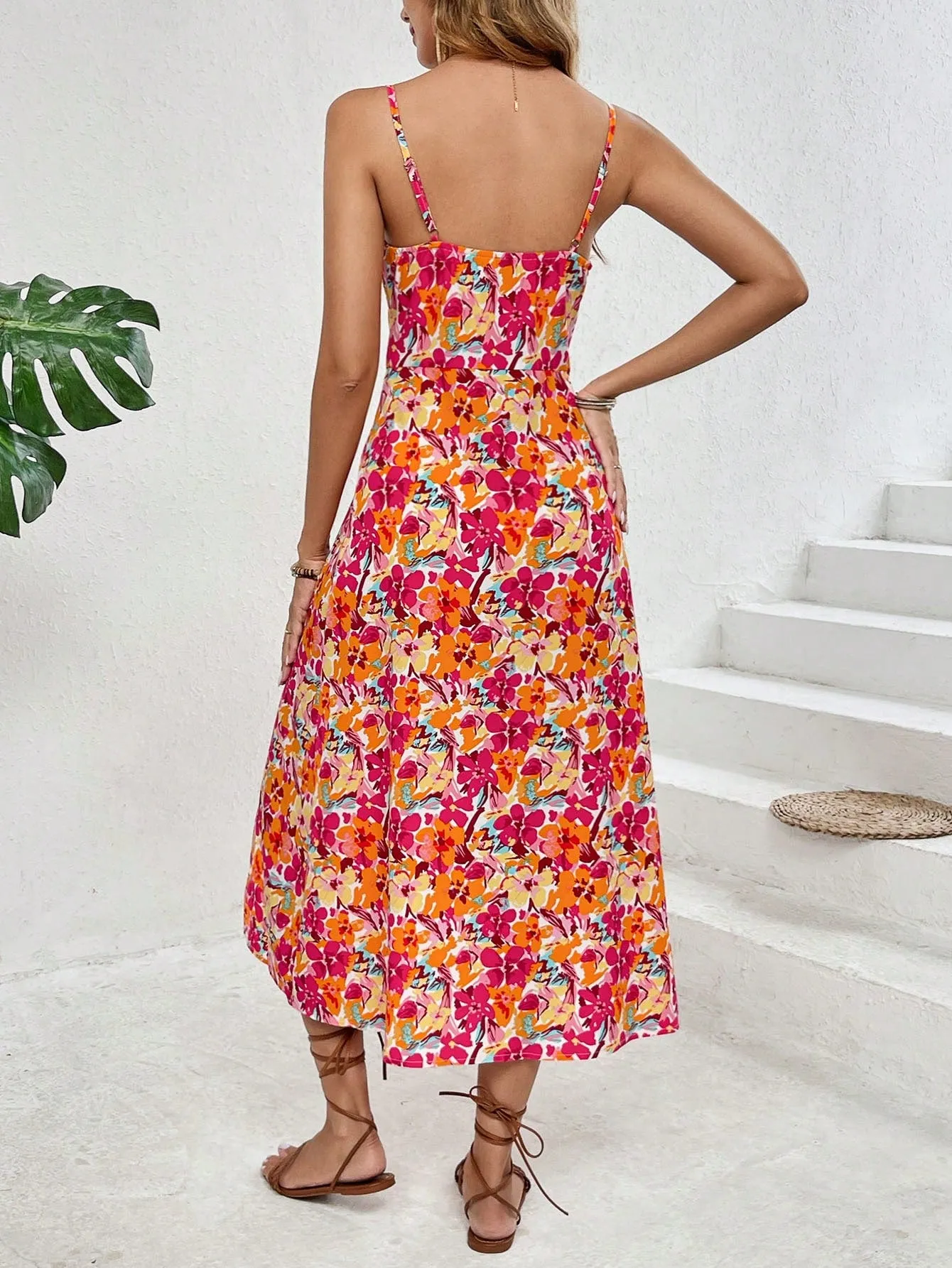 Cherry Vibes: Vestido de verano floral para mujer en