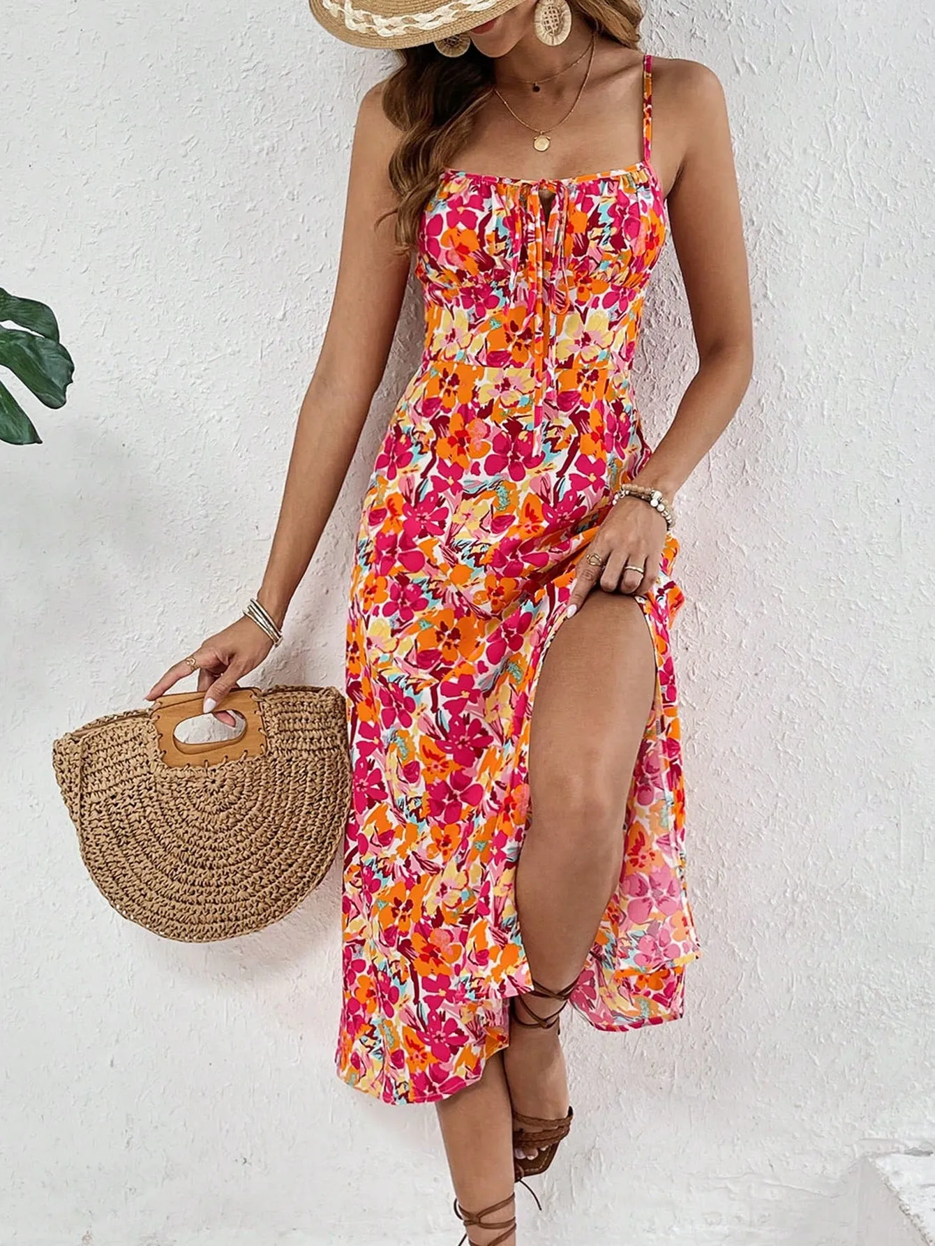 Cherry Vibes: Vestido de verano floral para mujer en