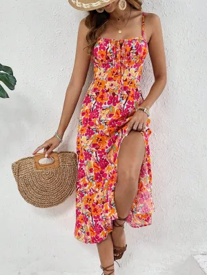 Cherry Vibes: Vestido de verano floral para mujer en