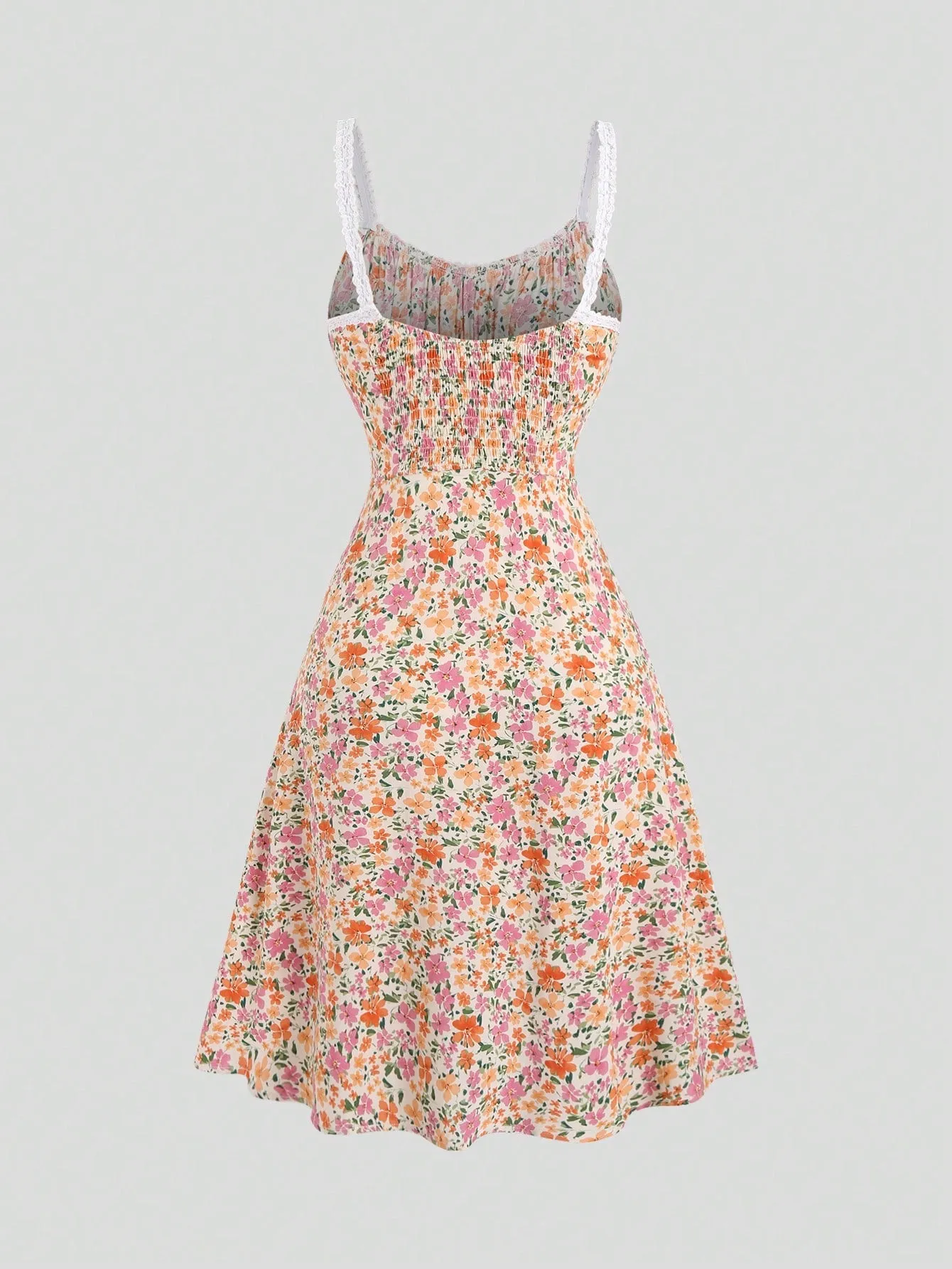 Cherry Vibes Vestido largo de verano con estampado floral 🌼