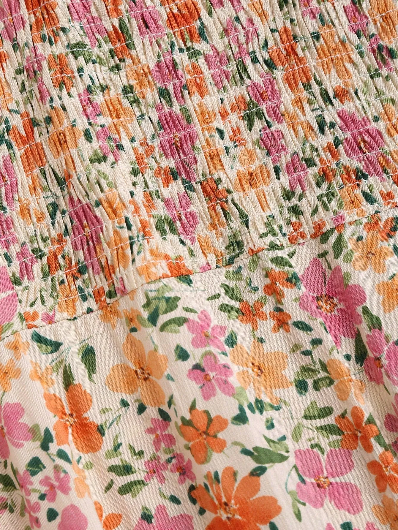 Cherry Vibes Vestido largo de verano con estampado floral 🌼
