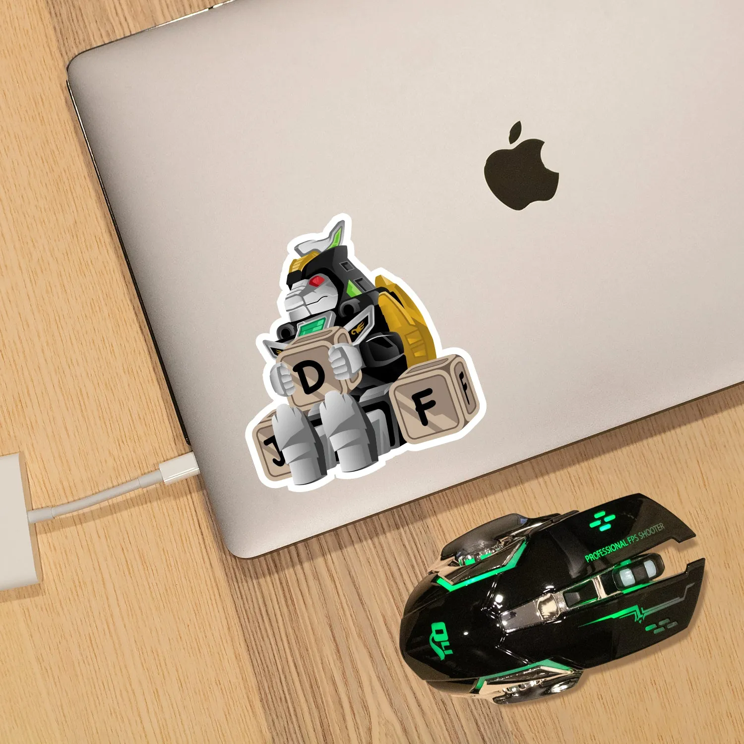 Chibi Baby Dragonzord with JDF Toy Blocks Sticker
