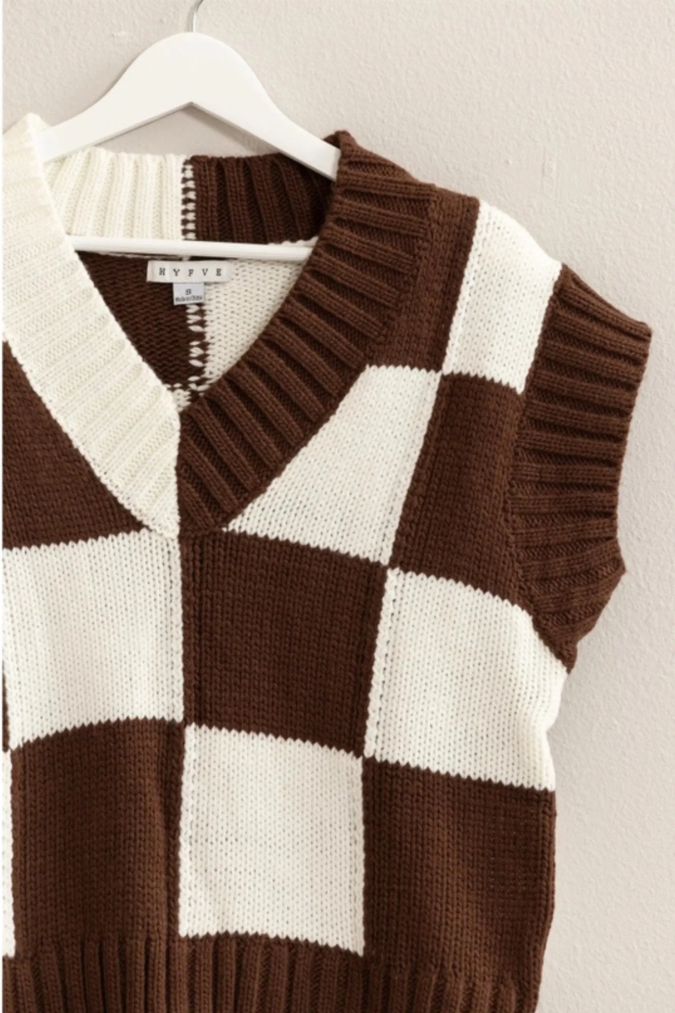 Chocolate Check Vest