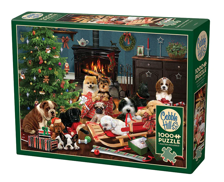 Christmas Puppies 1000pc Compact Puzzle