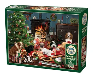 Christmas Puppies 1000pc Compact Puzzle