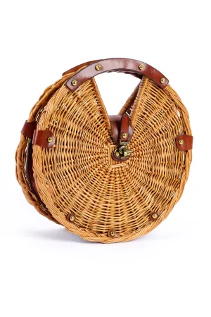 Circular Wicker Bag
