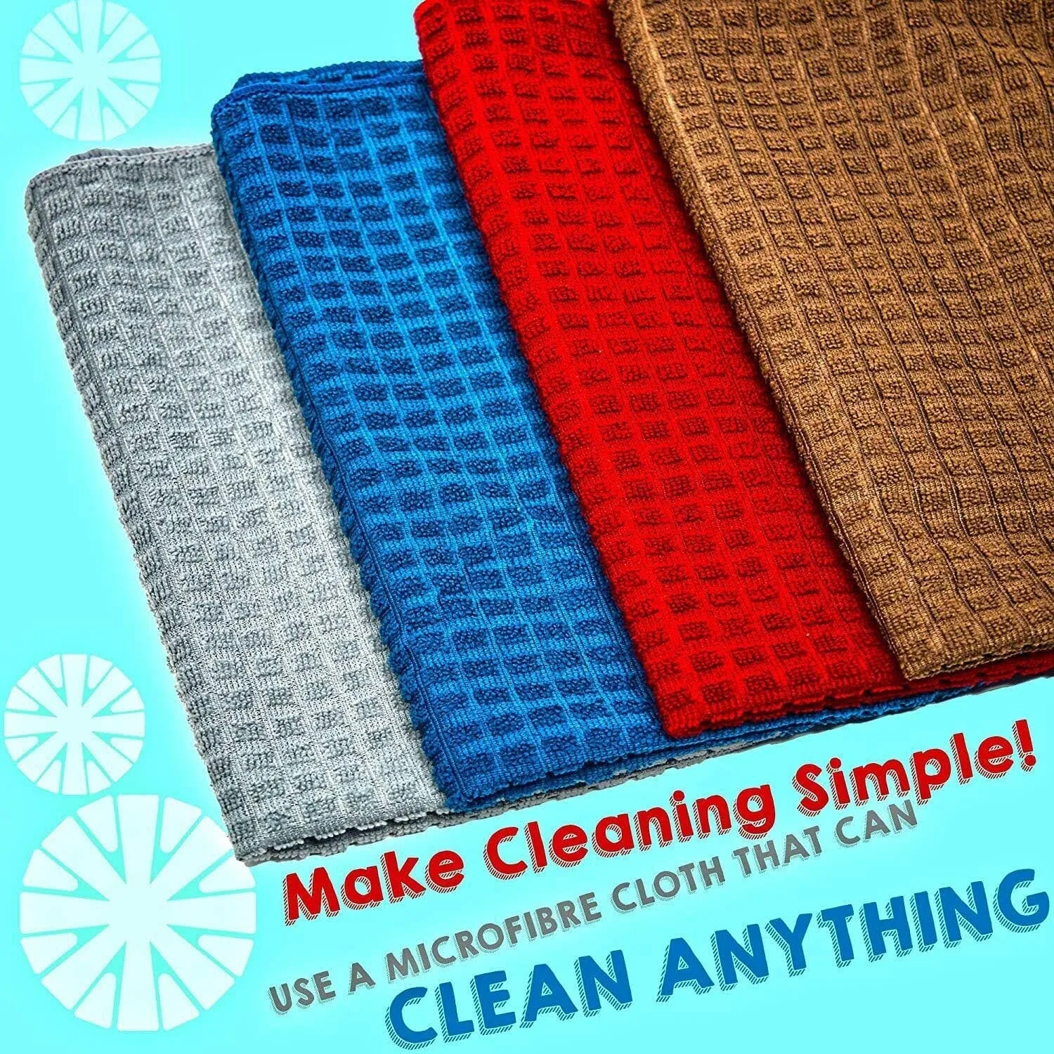 ClarityStreak Microfibre Glass Cleaning Cloths – Streak-Free Checkered Design