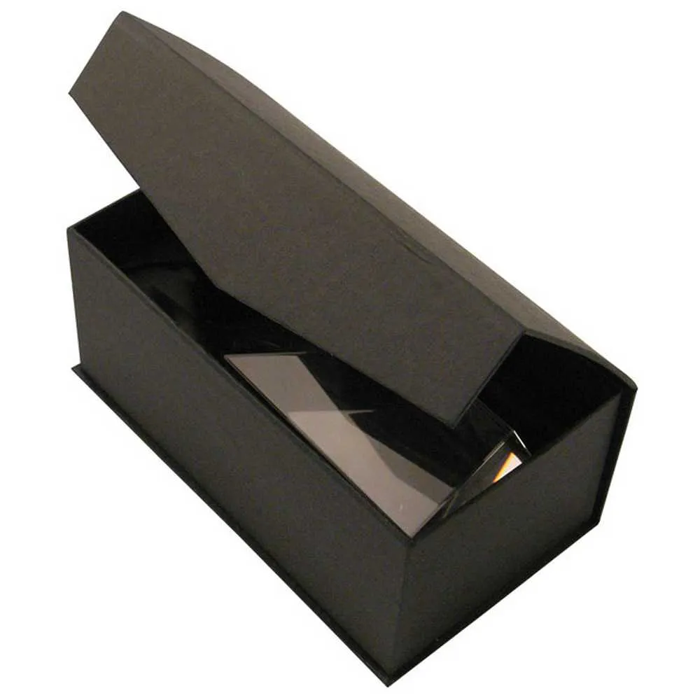 Clear Glass Wedge Award With Detailed Metal Star