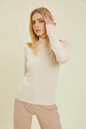 Cocoa Please Mockneck Sweater- Ecru