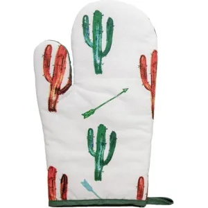 Colorful Cactus Printed Oven Mitt