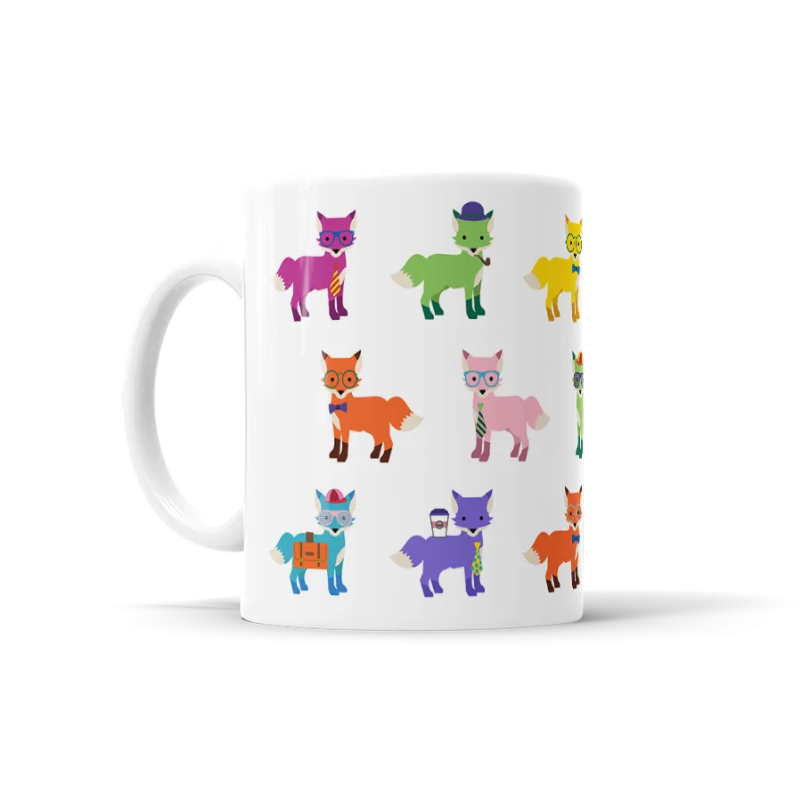 Colorful Fox Mug