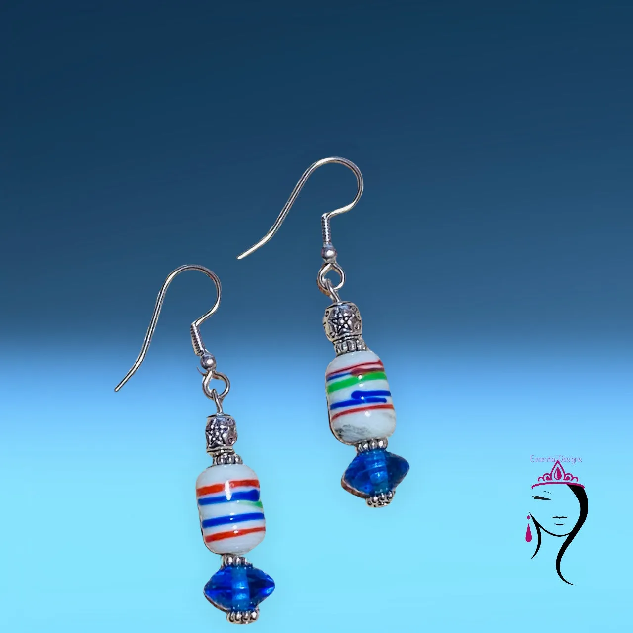 Colorful Glass Earrings #22016