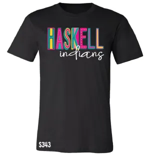 Colorful Haskell Indians Graphic Tee
