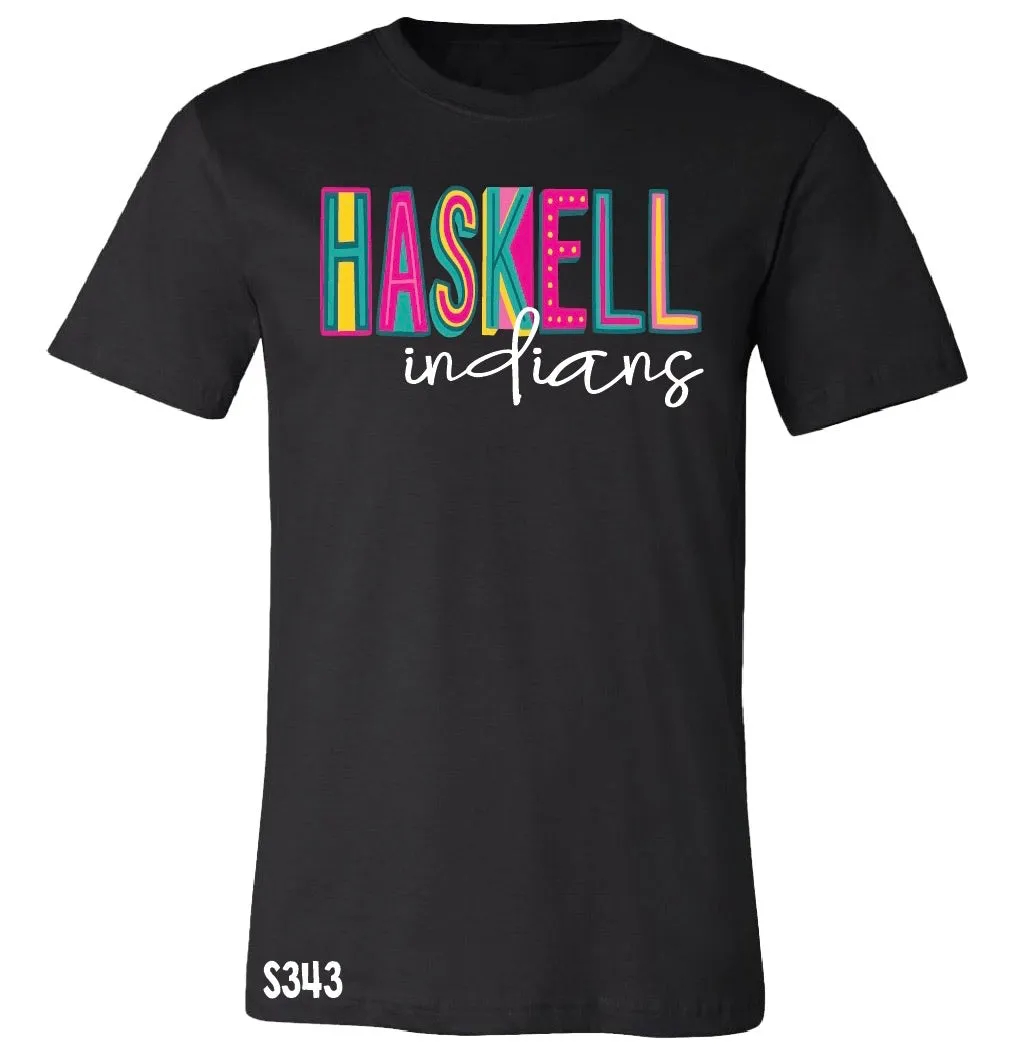 Colorful Haskell Indians Graphic Tee