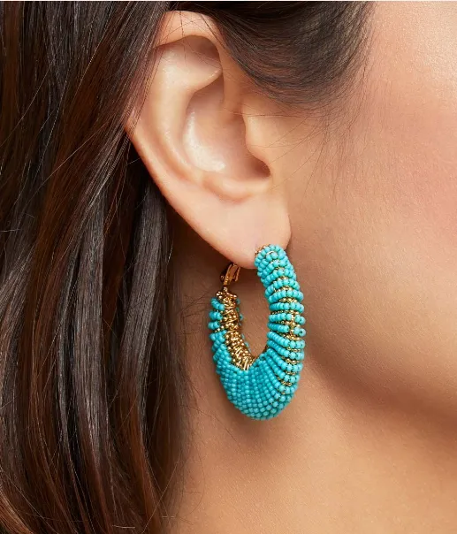 Colorful Izzia Hoop Earrings-Large
