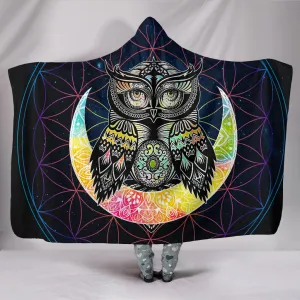 Colorful Owl Hooded Blanket