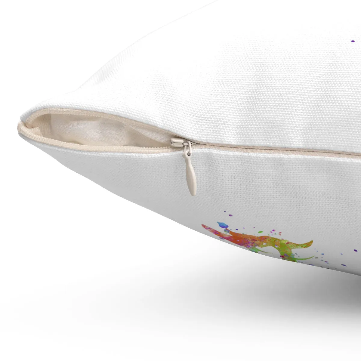 Colorful Rooster Square Pillow