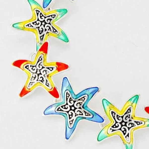 Colorful Starfish Magnetic Bracelet