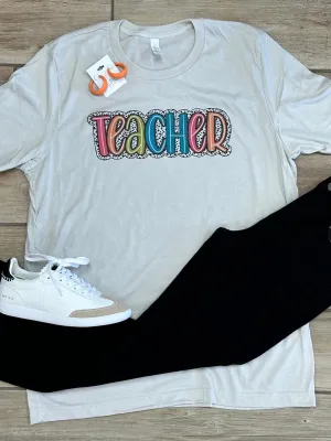 Colorful Teacher Graphic Tee