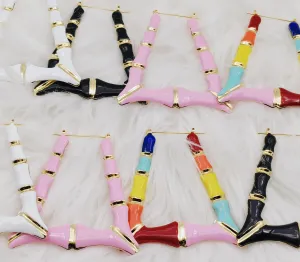 Colorful Triangle Bamboo Earrings