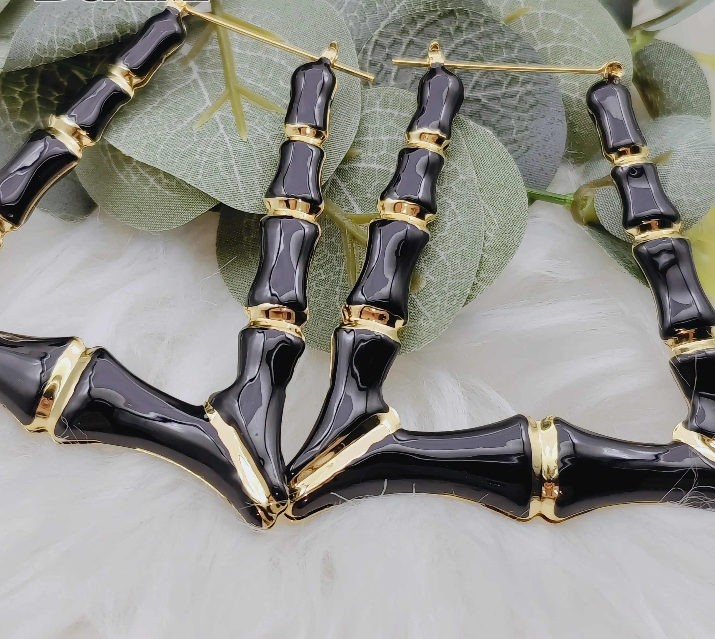 Colorful Triangle Bamboo Earrings