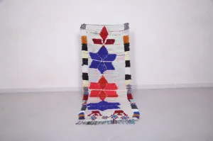 Colorful vintage runner rug 2.3 X 6.4 Feet