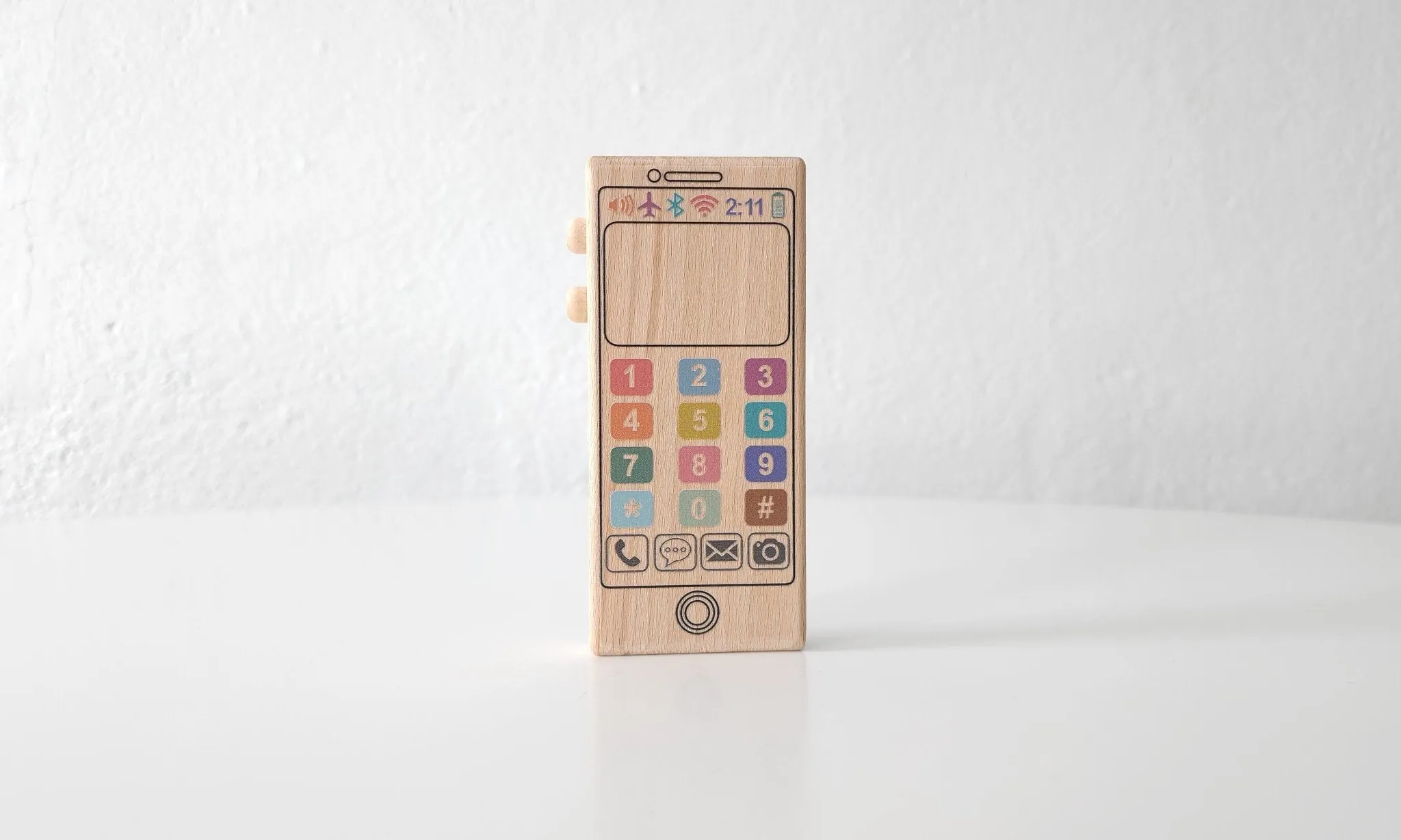 Colorful Wooden Toy Phone