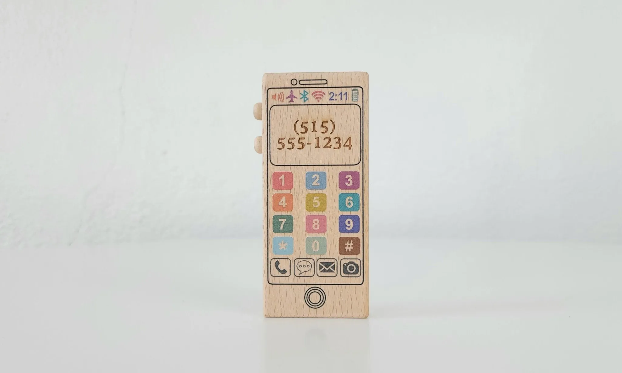 Colorful Wooden Toy Phone