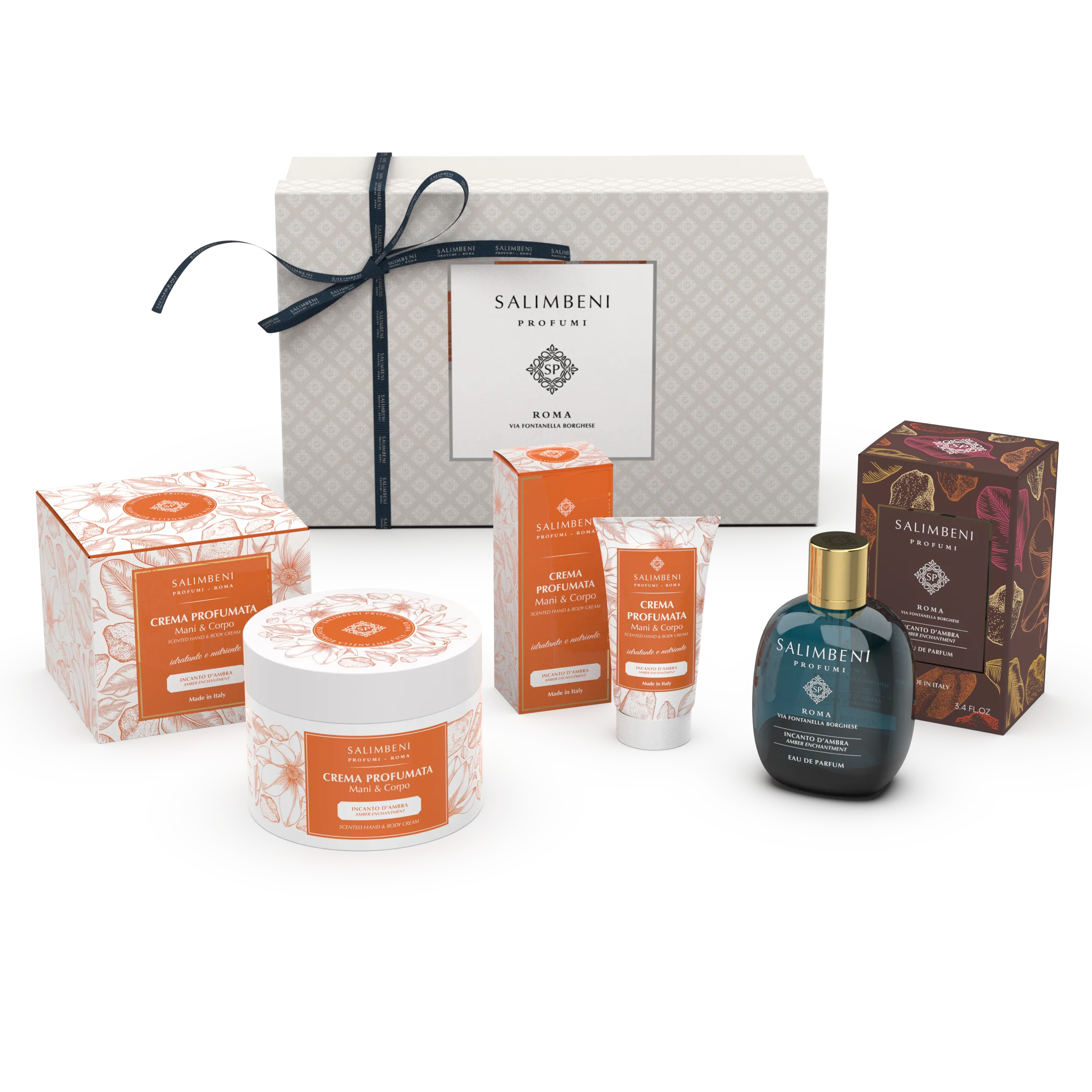 Confezione Regalo A SCELTA (Eau de Parfum 100ml   Crema Profumata per Mani e Corpo 200ml   Crema Profumata per Mani e Corpo 50ml della stessa fragranza)