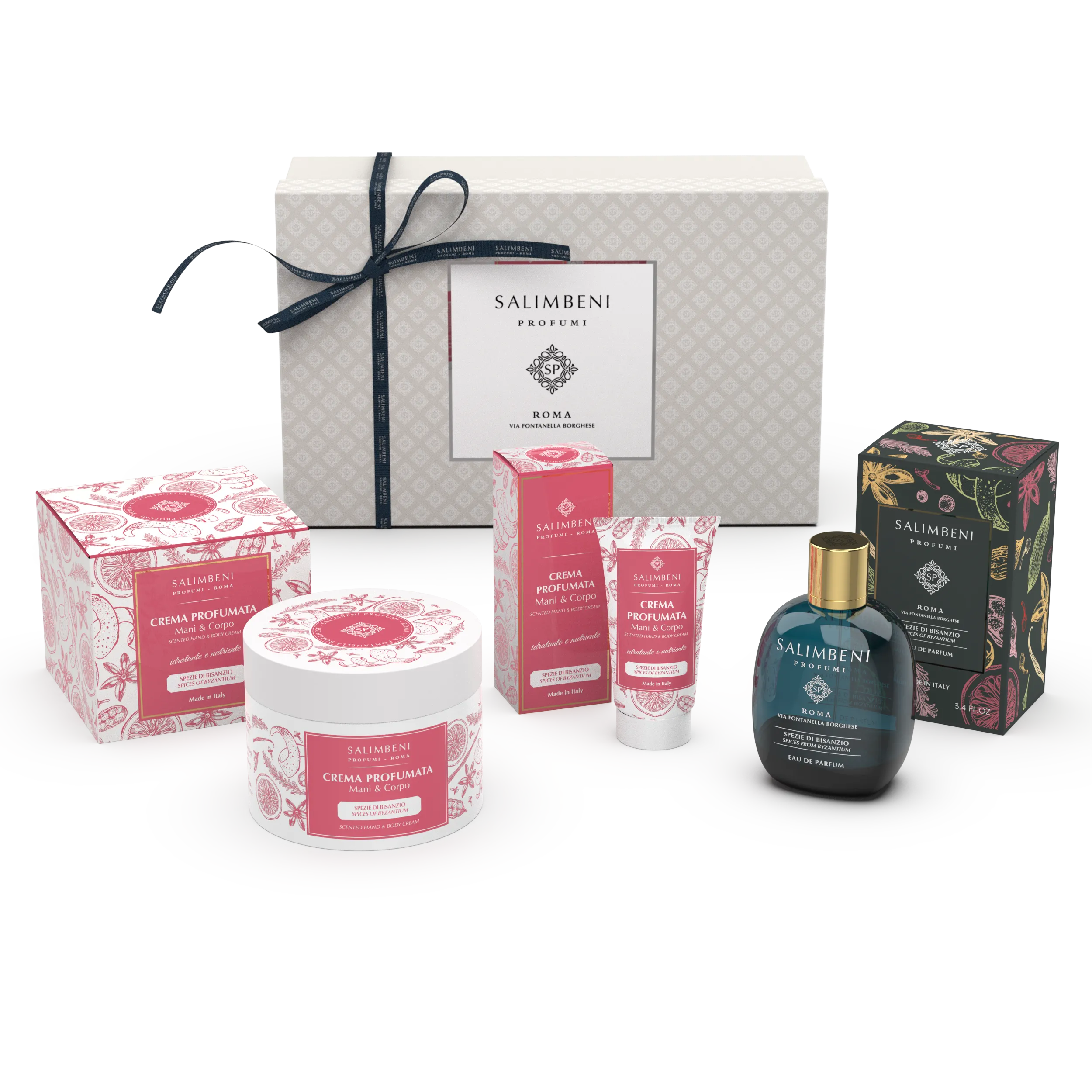 Confezione Regalo A SCELTA (Eau de Parfum 100ml   Crema Profumata per Mani e Corpo 200ml   Crema Profumata per Mani e Corpo 50ml della stessa fragranza)
