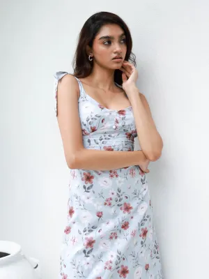 Corset Detailed Maxi Dress