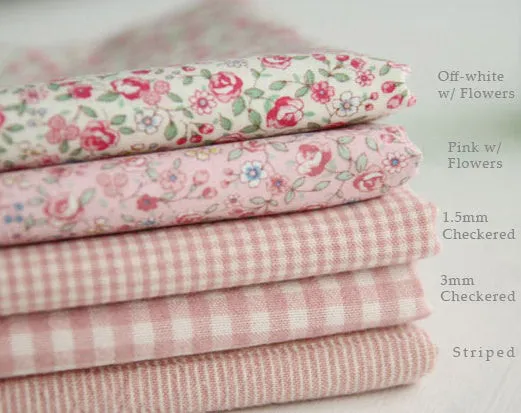 Cotton Fabric Romantic Pink Series 5 Styles per Yard /41450
