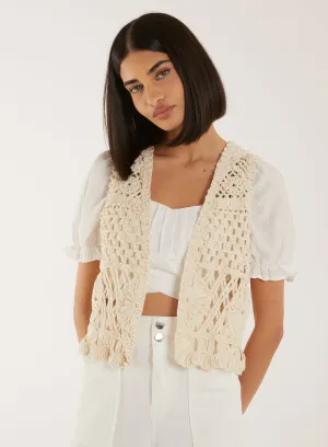 Crochet Detailed Waistcoat
