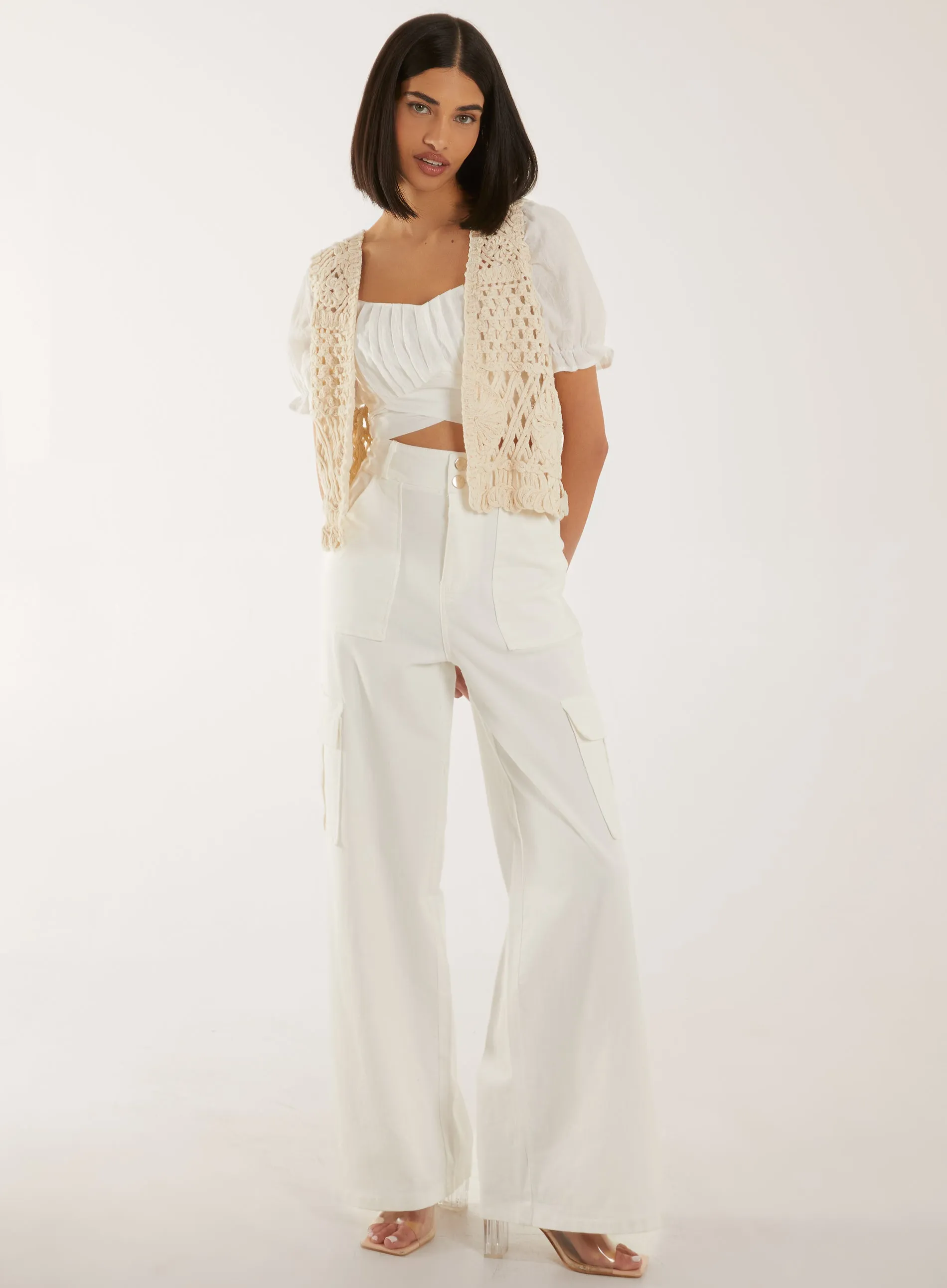 Crochet Detailed Waistcoat