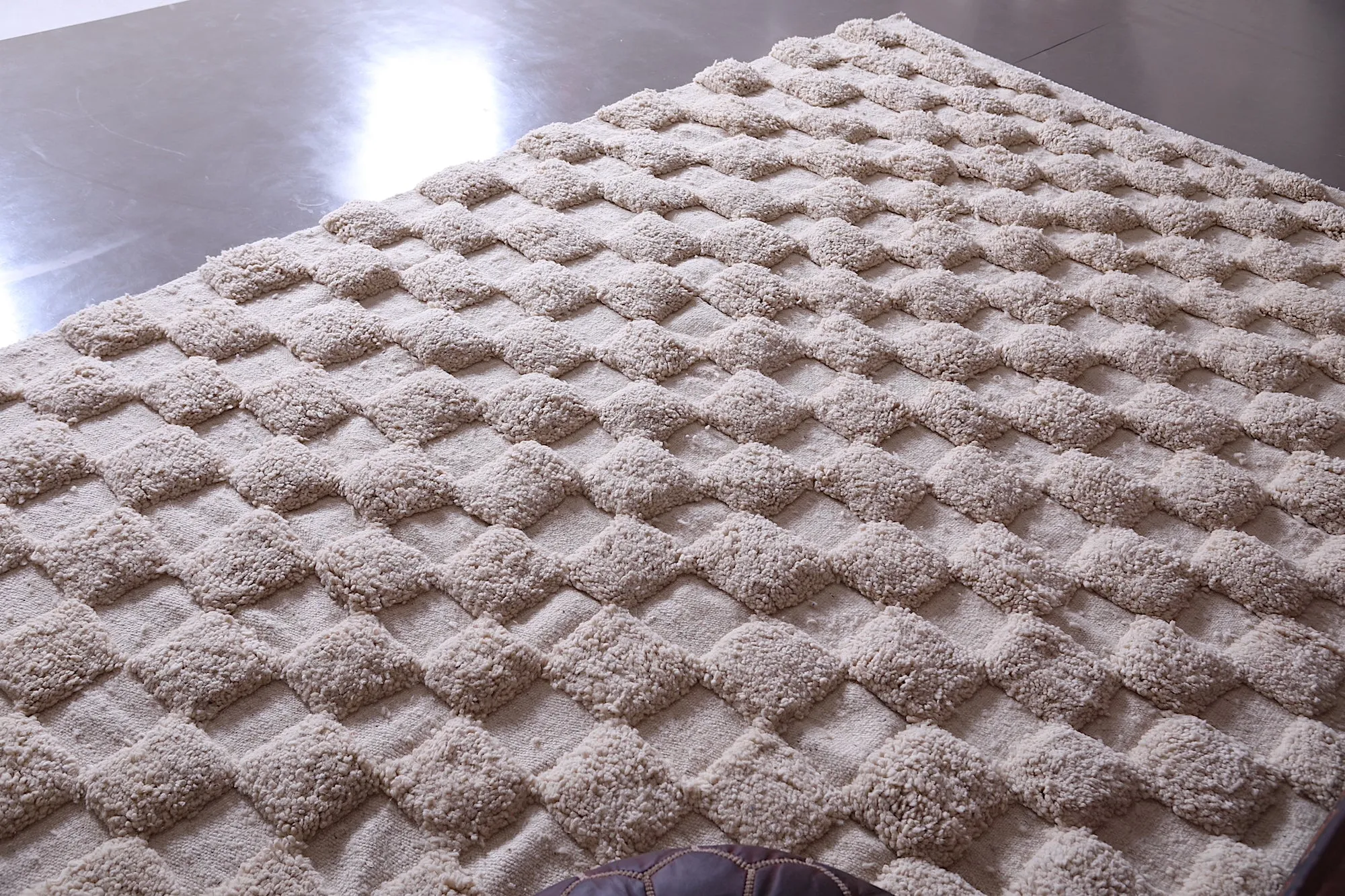Custom Moroccan Checkered rug - Handmade Berber rug