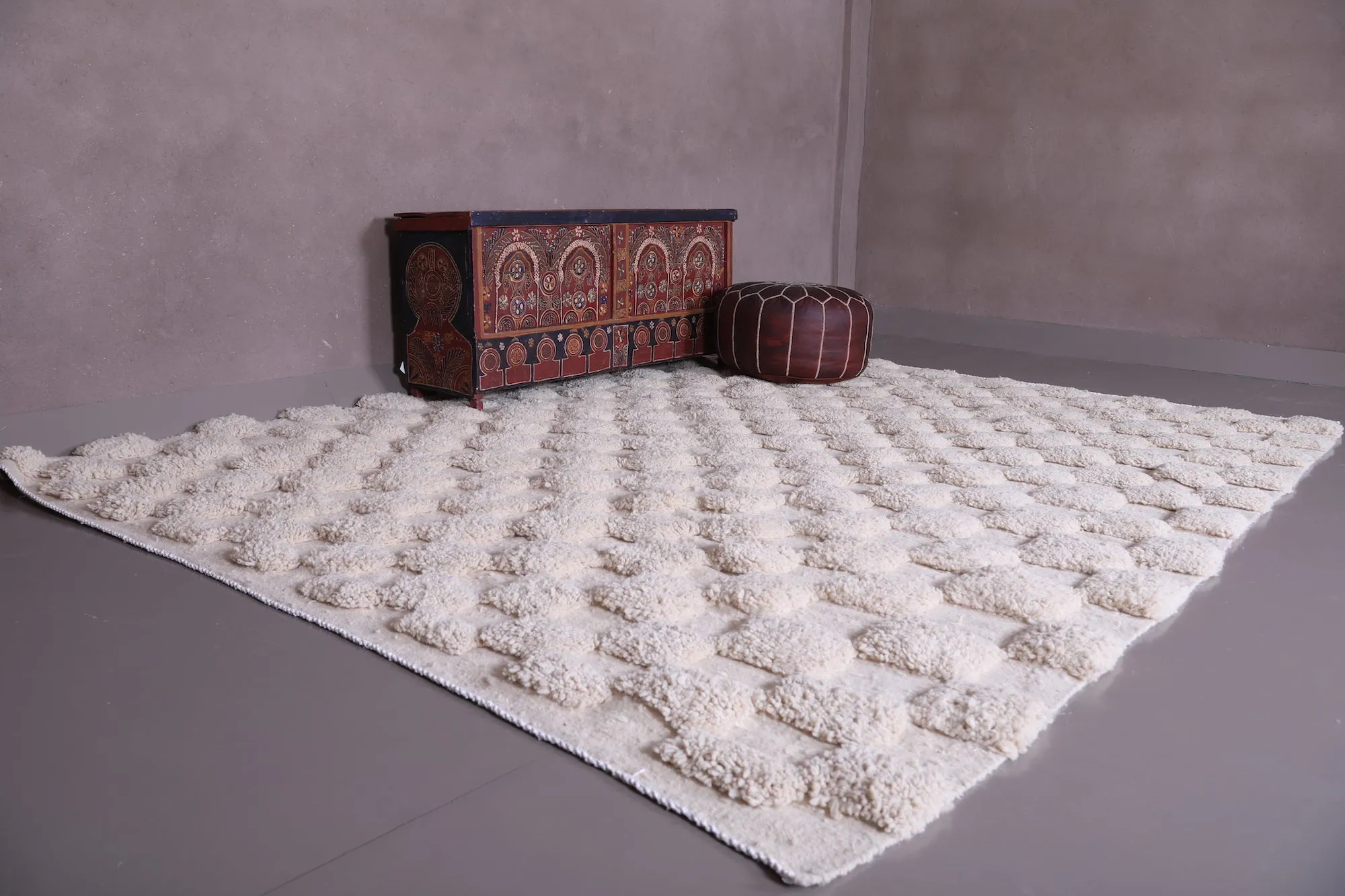 Custom Moroccan Checkered rug - Handmade Berber rug