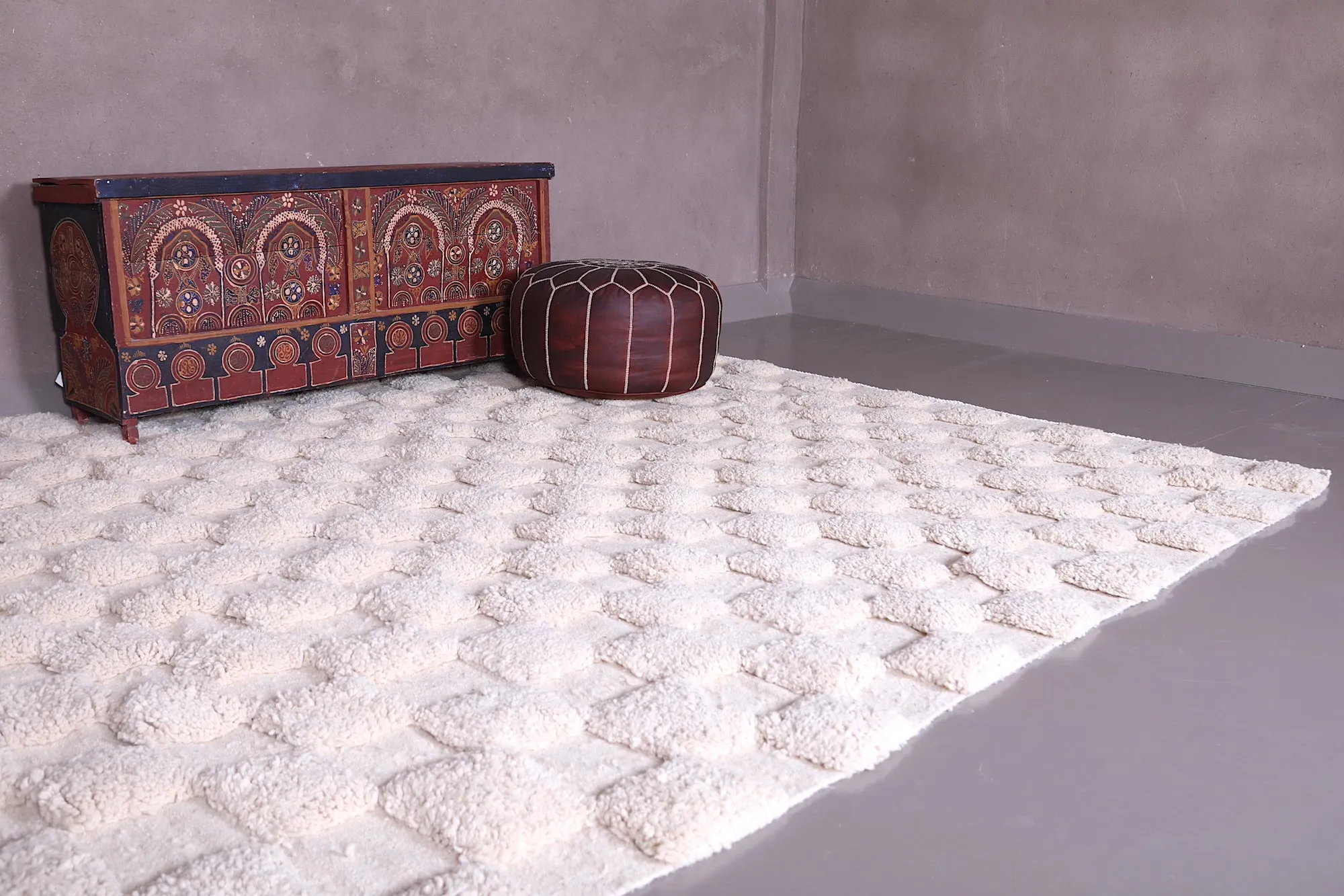 Custom Moroccan Checkered rug - Handmade Berber rug