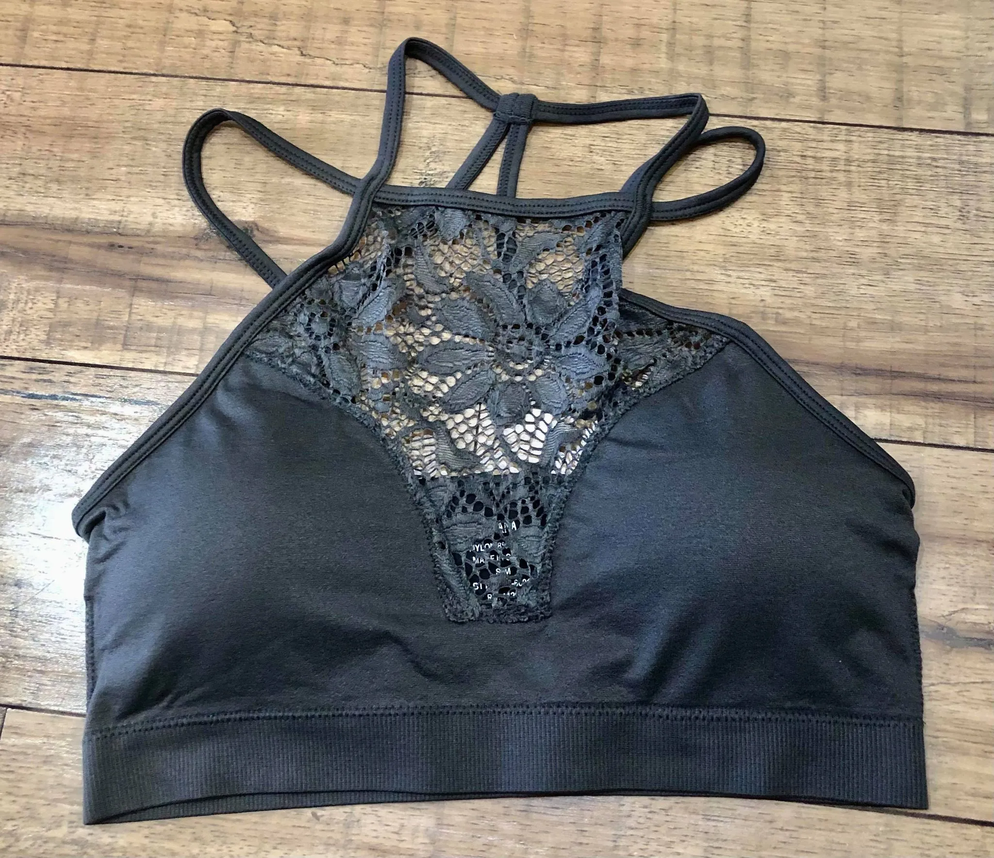 Cut Out Floral Detailed Bralette