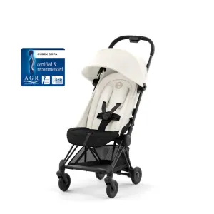 CYBEX COYA Ultra-compact Pushchair with Matt Black Frame - Off White