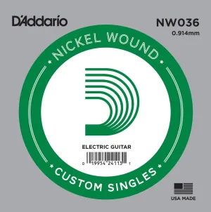 D`Addario NW036 Nickel Wound Electric Guitar Single String