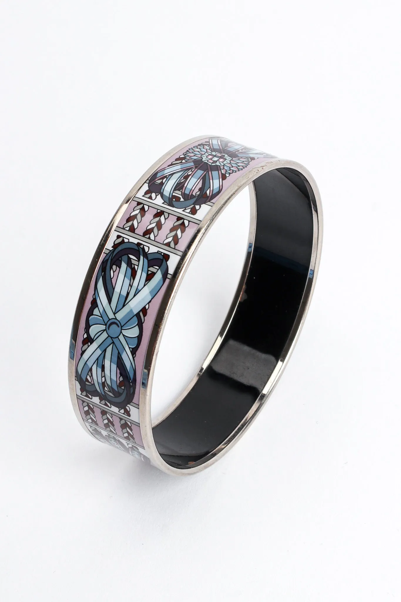 Deco Ribbon Wide Enamel Bracelet