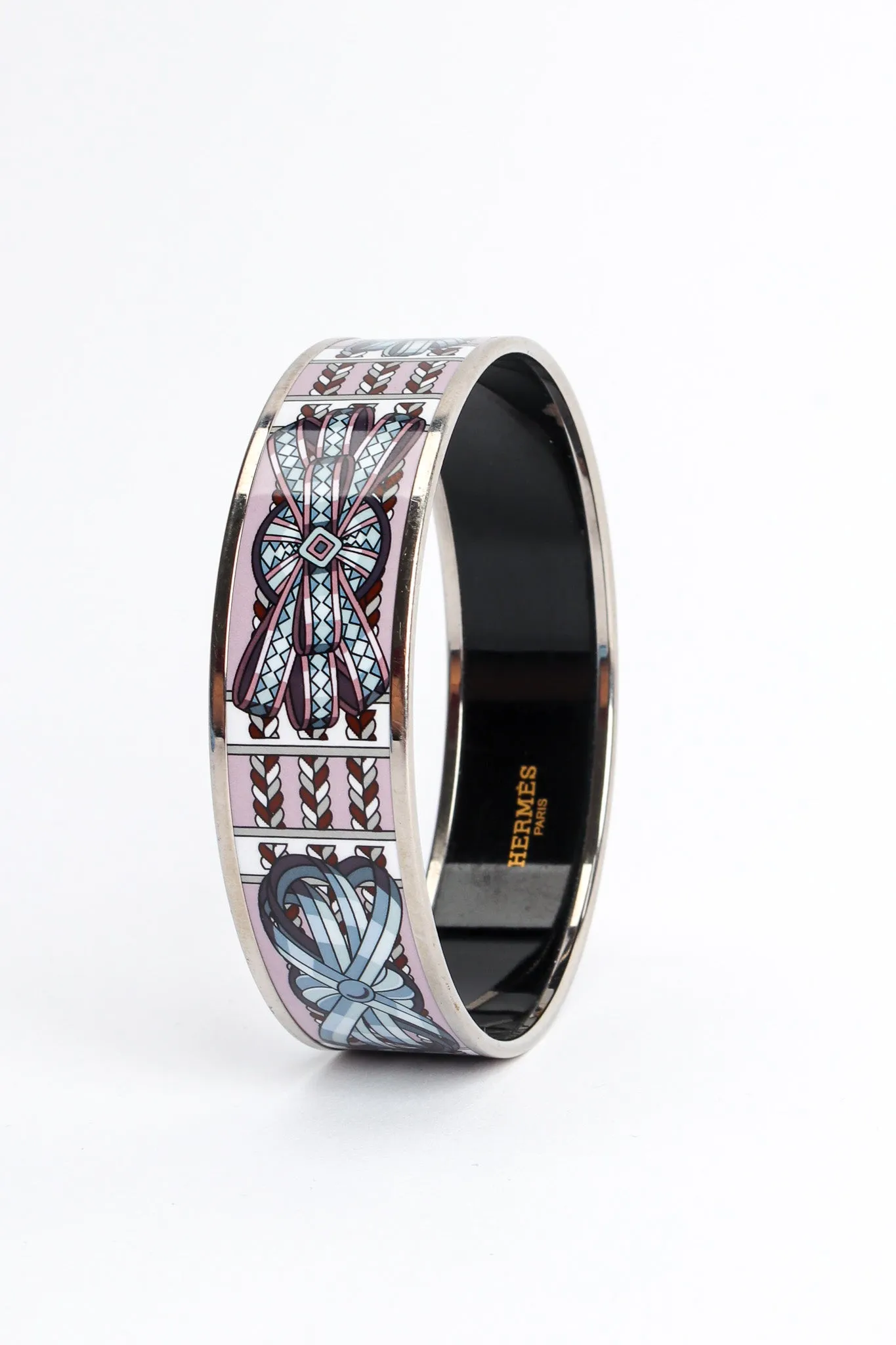 Deco Ribbon Wide Enamel Bracelet