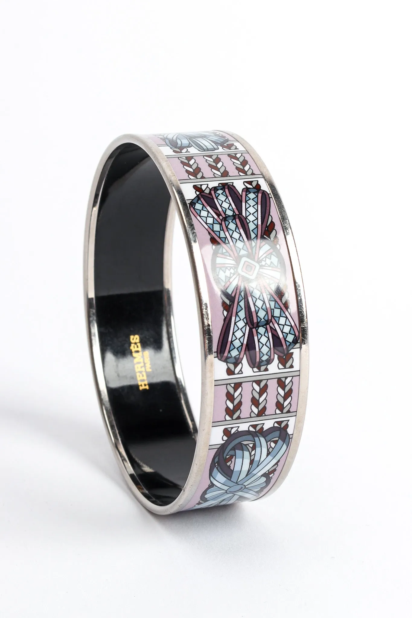 Deco Ribbon Wide Enamel Bracelet