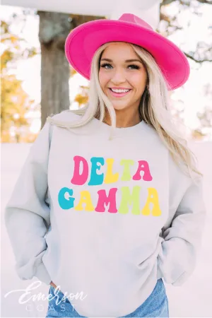 Delta Gamma Bright Floral Crewneck
