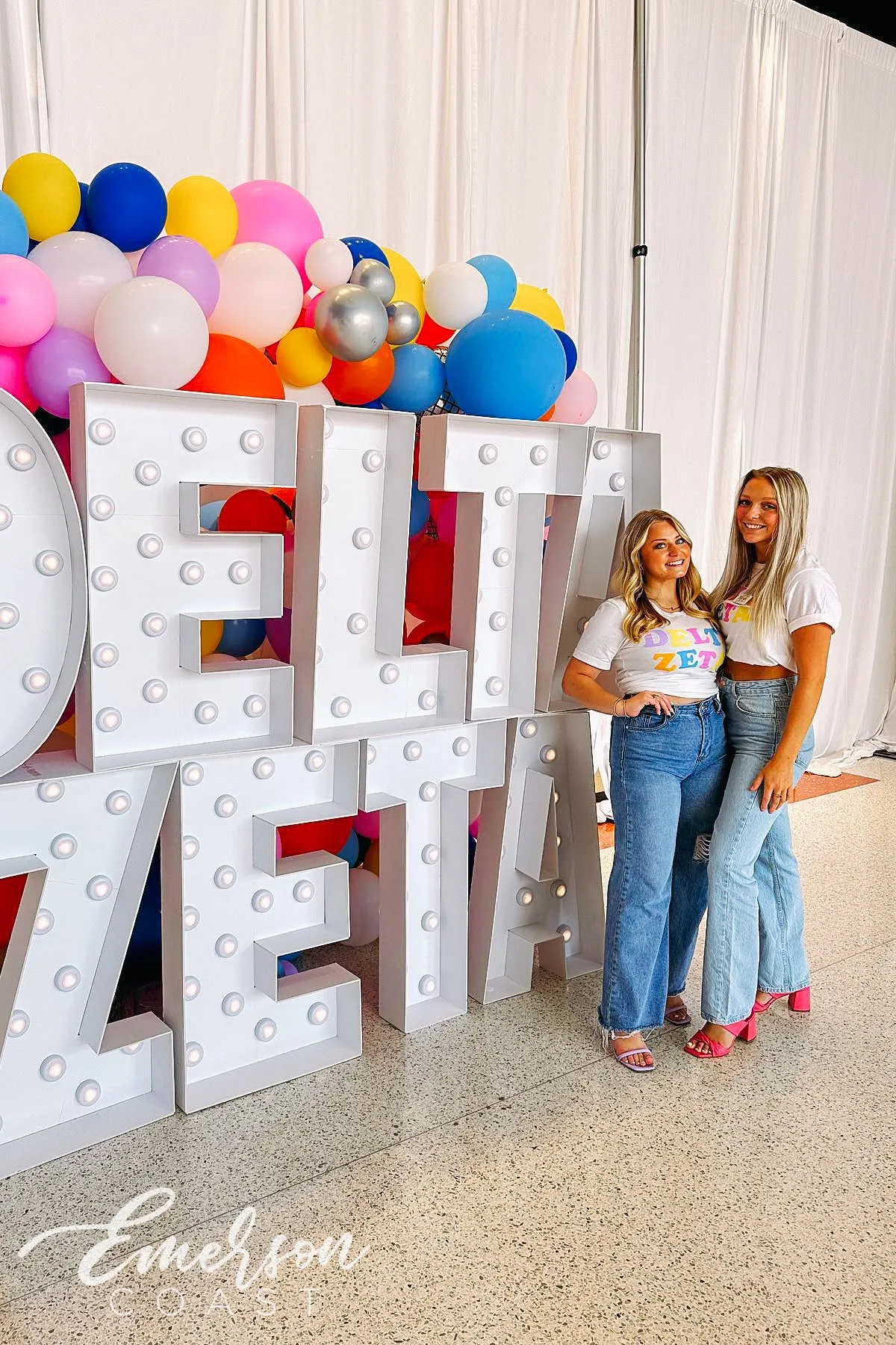 Delta Zeta Colorful Recruitment Tshirt